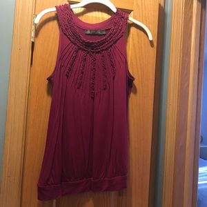 Berry pink cotton tank Outback Red by The Limited